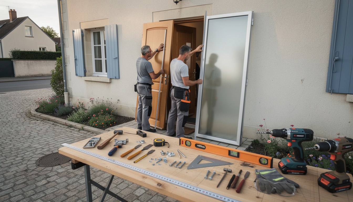 obtenez un devis personnalisé pour votre porte d’entrée en bois, aluminium ou pvc à feyzin. qualité, conseils et tarifs adaptés à vos besoins.